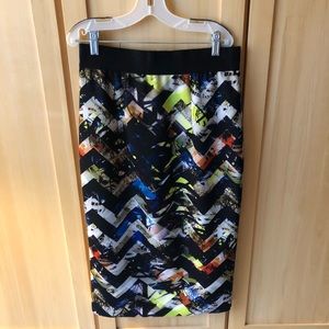 Milly multi colored midi skirt